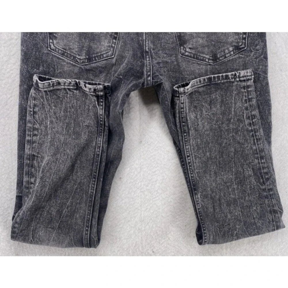 Old Navy Men Slim Built-In Tough Flex Jeans 29x30 Gray Acid Wash Denim Black